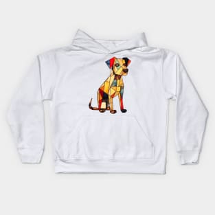 Geometric Dog Kids Hoodie